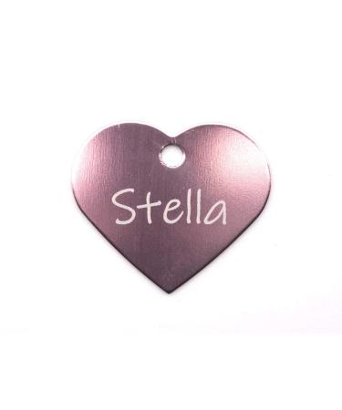 Dog brand cat brand heart pet aluminum |Dogs & cats |Including engraving |Many colors |Fastening ring |Light - robust (pink)