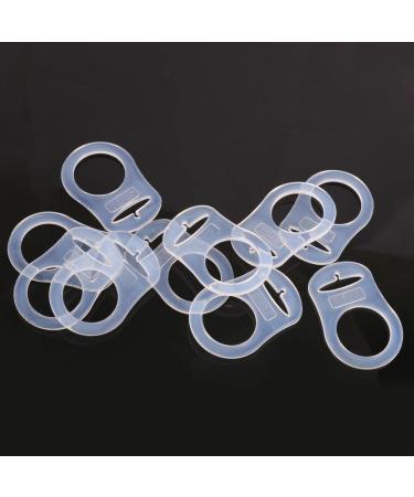 Tiuimk Transparent Silicone Pacifier Ring | Prevents Pacifier from Falling | Safe & Stylish Design for Babies - Buy Online on SooperMarket.com