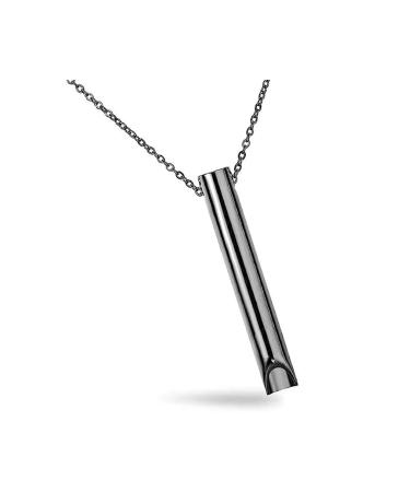 Anxiety Necklace Mindful Breathing Necklace for Women Anxiety Relief Necklace Stress Relief Gifts for Women Man Black