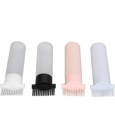 Comb Applicator Bottle Dustproof Easy Control Soft Easy Use Hair Dye Brush Bottle Multi-function 4 Colors With Clear Scale For Hair Salon - Buy Online on SooperMarket.com