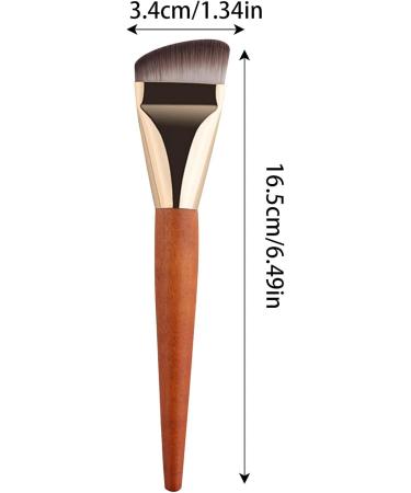 Teksome Foundation Makeup Brush | Wooden Handle Concealer Brush - Professional Contour Brush for Liquid Cream Powder Blending Buffing - Buy Online on SooperMarket.com