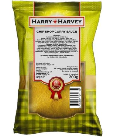 Harry Harvey 300g Chip Shop Curry Sauce Powder Chippy Takeaway Chips Curries. As used by Chippies and Fish Shops