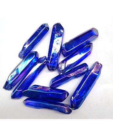 100g Blue Aura Titanium Crystal Coated Strip Quartz Rough Violet Crystal Stone Strip for Decoration - Buy Online on SooperMarket.com