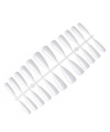 Dajidafu 1 Set Almond Press on Nails Artificial Fingernails Water Drop Style Pointed Art Decals DIY Beauty Tool Decorations