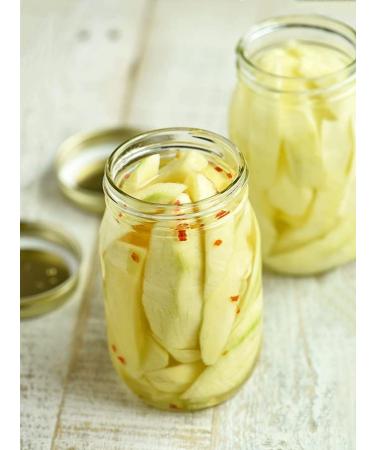 Al Amin Foods RIO LEMPA Green Mango in Brine - 32 oz Glass Jar (906g) - Authentic Salvadoran Mango Tierno en Solmuero - 19 oz Drained Weight - Shop Now! - Buy Online on SooperMarket.com
