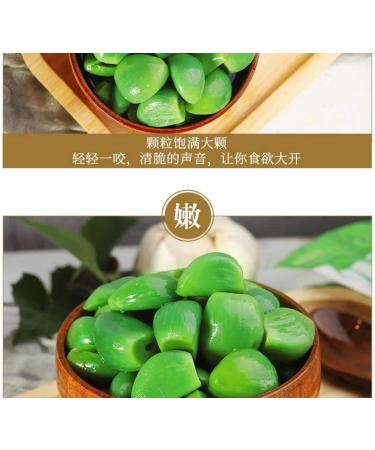 Shandong authentic Laba garlic Instant green garlic 250G/bag Sweet and sour garlic Delicious pickle Appetizer Vinegar pickled garlic Instant nacks Fast food Chinese spicy snacks (2 bags) - Buy Online on SooperMarket.com