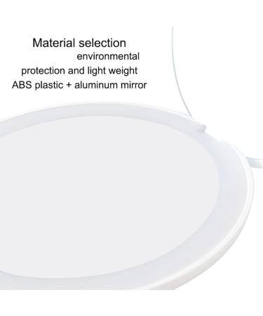 TAMOSH 2X Portable Folding Mirror with LED Light 10X Magnifying Glass 12 Lamp Bead Mini Mirror Black - Buy Online on SooperMarket.com