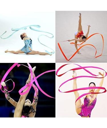 Floratek Dance Ribbon Streamer 10 Pack - 4.0 Meters | Rhythmic Gymnastic Silk Ribbons for Kids - Artistic Baton Twirling - Buy Online on SooperMarket.com