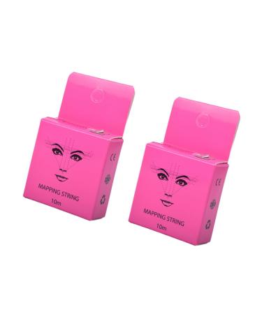 Beavorty 2 Boxes Ink Pattern Embroidery Ruler Eyebrow Measuring Symmetry Tool Brow Mapping String for