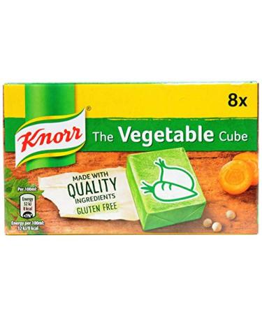Knorr Vegetable gluten-free Stock Cubes to add a rich flavour to vegetable-based and vegetarian meals 8 x 10 g