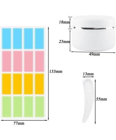 Zasiene Travel Cream Jar 12 Pieces 50 ml Travel Cream Jar Container 50 ml Container for Cream Empty Cream to Fill with Spatula and Label - Buy Online on SooperMarket.com