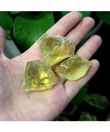 Crystal Hole 50G Natural Raw Yellow Citrine Quartz Crystal Rough Stone Specimen Crystal Love Natural Stones and Minerals Fish Tank Crystal Hole