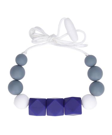 Buy Dark Blue Silicone Biting Toys - Easy to Clean Baby Feeding Chain | Safe & Pedagogically Designed for Everyday Use - Buy Online on SooperMarket.com