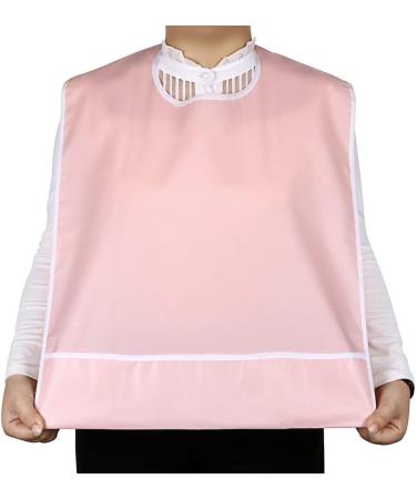 JuxYes Pack of 4 Waterproof Adult Bibs with Crumb Catcher - Washable Eating Care Bibs Reusable Terry Clothing Protectors Bibs for Elderly Seniors - Buy Online on SooperMarket.com
