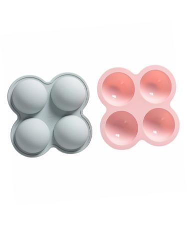 PRETYZOOM 2pcs Round DIY Home Cake Baking Mold Chocolate Molds Half for Premium Silicone Practical Making