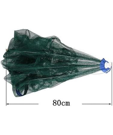 Goture Portable Folded Fishing Net with 12 Holes and 100 Feet Rope - Ideal for Catching Fish, Shrimp, Minnows, Crayfish, and Crabs - Buy Online on SooperMarket.com