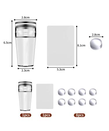 Luvadeyo Nail Stamp Set - 1 Piece French Nail Manicure Kit with 8 Stamps & Scraper for Perfect Nail Art - Buy Online on SooperMarket.com