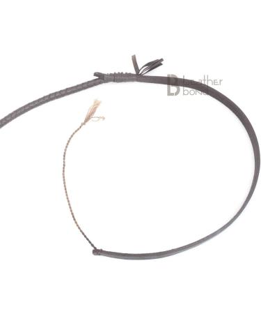 8-Foot Indiana Jones Style Dark Brown Leather Bullwhip - Genuine Cowhide Equestrian Whip - Buy Online on SooperMarket.com