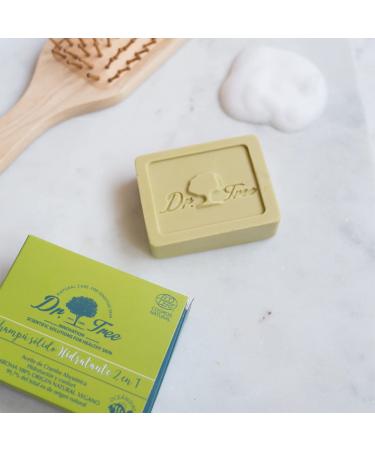 Dr.Tree 2-in-1 Moisturizing Solid Shampoo & Conditioner - 99% Natural Ingredients EcoCert Certified Ideal for All Hair Types - 75g - Buy Online on SooperMarket.com