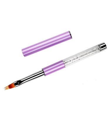 1 Piece UV Gel Nail Ombre Brush Nylon Hair Rhinestone Handle Brush Professional Nail Art Tools