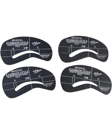 24pcs 6 Sets eyebrows shape eyebrow templates stencils Eyebrow stencils mold cosmetic card - Buy Online on SooperMarket.com