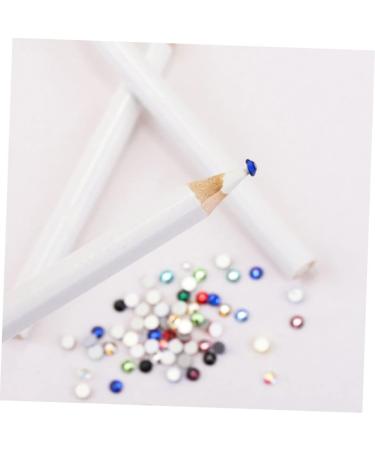 DOITOOL 48 Pcs Nail Point Drill Pencil Nail Dotting Pen Gems Picking Pen Nail Art Gems Diy Nail Art Gems Picker Pen Wax Pencil Nail Point Pen Crayons White Nail Sticker Drill Manicure Wood - Buy Online on SooperMarket.com