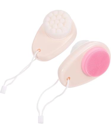 FRCOLOR Pack of 8 Double-Sided Facial Cleansing Brush Face Scrub Scrubber Silicone Facial Cleanser Handle Facial Brush Bathroom Accessories Painted - Buy Online on SooperMarket.com