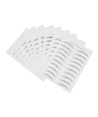 Baluue 9 Sheets Makeup Cosmetics Eyebrow Tattoos for Women Brow Makeup Grooming Shaping Authentic 21.50X14.50X0.10CM Black