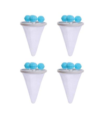 4 Pieces Reusable Household Hair Filter Washer Lint Trap Net Pouch Pet Hair Remover For Laundry Washing Machine Floating Hair Remover For Washing Machine Blue