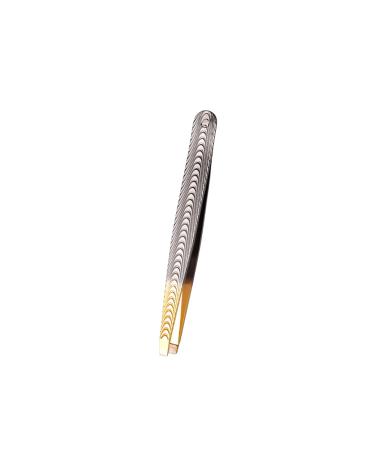 Tweezers Slanted Eyebrow Tweezers Stainless Steel anti-skid stripeSharp Tweezers for Men and Women Facial Hair