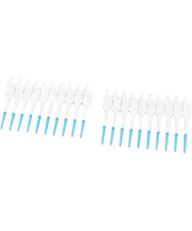 200 Soft Interdental Brushes with Floss & Case | Portable Oral Care Tool | Blue Silicone Head - Perfect for Fresh Breath & Dental Hygiene - Buy Online on SooperMarket.com