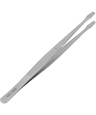 Flat Tweezers for PCB Soldering & Arc Welding | Alloyed Steel Long Handle Straight & Curved Design - Buy Online on SooperMarket.com
