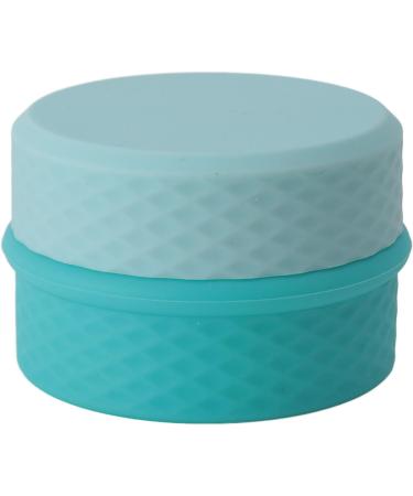 Silicone Cream Jars with Spoon Travel Silicone Makeup Container Portable 3 in 1 Outdoor for Women (Sky Blue) - Buy Online on SooperMarket.com