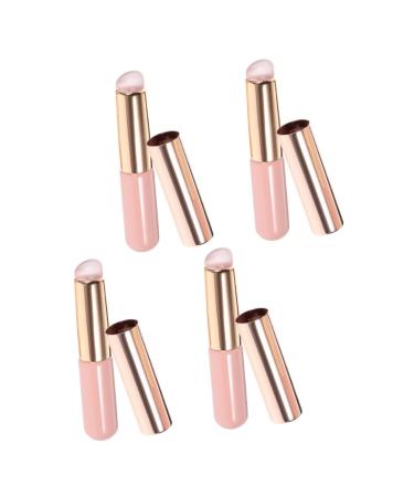 Beavorty 4pcs Lip Brush Makeup Brush Lip Applicator Concealer Brush Lip Gloss Applicator Women Makeup Tools Lip Wands Lip Mask Applicator Lip Balm Applicator Lips Lip Stick Pink Wood