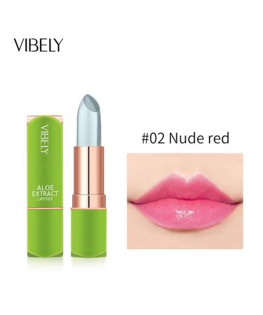 Vibely Aloe Vera Lipstick Set - Long Lasting Moisturizer Lip Balm & Temperature Color Change Lip Gloss (3PCS) - International Shipping Available - Buy Online on SooperMarket.com