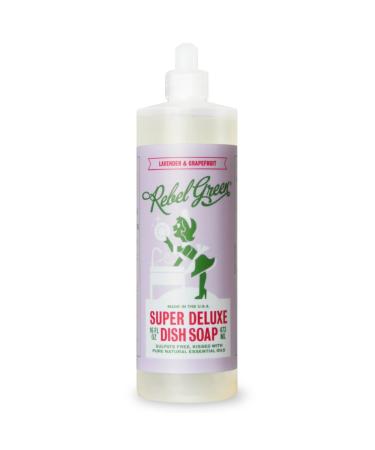 Rebel Green Super Deluxe Dish Soap - Natural & Sustainable Lavender Grapefruit Liquid Detergent (4 Pack, 16 oz) - Buy Online on SooperMarket.com