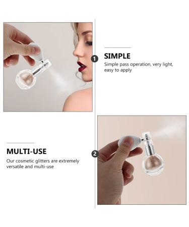 KALLORY 2pcs Glitter Spray Mist Bottles for Hair Body & Face Perfect Makeup Accessories for Highlighter & Fragrance | International Shipping Available - Buy Online on SooperMarket.com