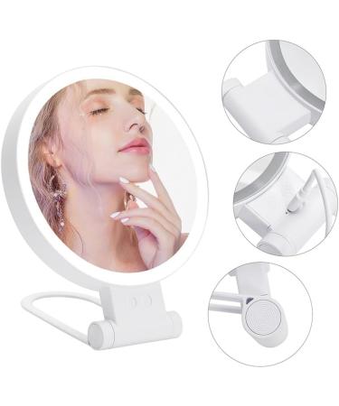 Ruuizksa 10X Magnifying Makeup Mirror with Lights and Magnification 3 Colors Desktop LED Mirror and Vanity Mirror for Travel - Buy Online on SooperMarket.com