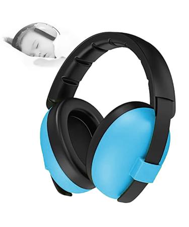 YANKUIRUI Ear Defenders Baby Noise cancelling headphones For Age 0 To 3 Years Toddlers at Plane Firework Concert Cinema Blue