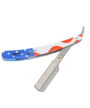 Razor with straight edge smooth handle stainless steel manual razor for men rust protection corrosion protection for beard for eyebrows for home use for hair for hairdressing salon