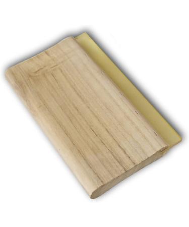 INTBUYING Screen Printing Squeegee Ink Squeegee Wooden Water Scraper 65 Durometer 6.3inches Long 4 inches Wide with Rubber Blade and Wooden Handle 6.3 inches long