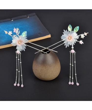 OSALADI 1 Set Hairpin Earring Set Flower Tassel Hairpins Dangle Earrings Flower Pearl Side Comb Dangle Rhinestone Earrings Floral Headpiece Flower Tassel Hair Fork Sweet China Miss Alloy - Buy Online on SooperMarket.com