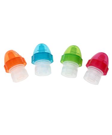 Gadpiparty 4Pcs Reusable Colorful Plastic Water Bottle Lid Top Spill Proof Water Bottle Cover Juice Soda Water Bottle Caps Bottle Fizz Lid Caps Can Covers for Kids Toddler Baby