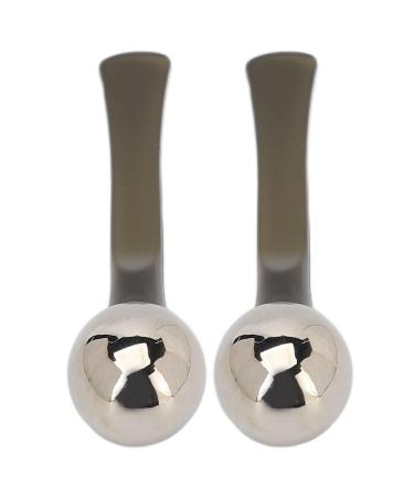 Silver Roller Ball Eye Cream Applicator Set - 2pcs Zinc Alloy for Dark Circles & Under Eye Massage | International Shipping Available - Buy Online on SooperMarket.com