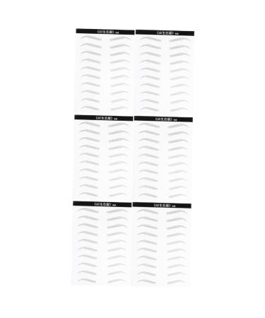 NOLITOY 6 Sheets Pairs Realistic Eyebrow 6d Brow Waterproof Makeup Stickers Simulation Eyebrow Patch