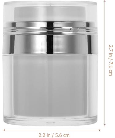 LALAFINA 2PCS 30ML Airless Pump Jars Airless Cosmetic Containers Refillable Lotion Jar Travel Lotion Dispenser for Creams Gels Lotions - Buy Online on SooperMarket.com