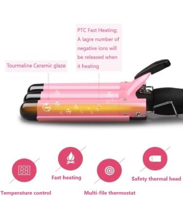 MODVICA 3 Jumbo Barrel Curling Iron Wand 32mm - Ceramic Hair Waver for Big Waves - Temperature Adjustable Hair Crimper (1.25'') - Buy Online on SooperMarket.com