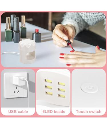 Mini High-Efficiency UV Nail Lamp - Dual Light Source Type-C Powered - On-The-Go Nail Art (Purple+Green) - Buy Online on SooperMarket.com