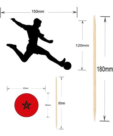 Morocco Football Silhouette Flag Mix Party Food & Cupcakes Picks Decorations Toppers (pack of 14) - Buy Online on SooperMarket.com