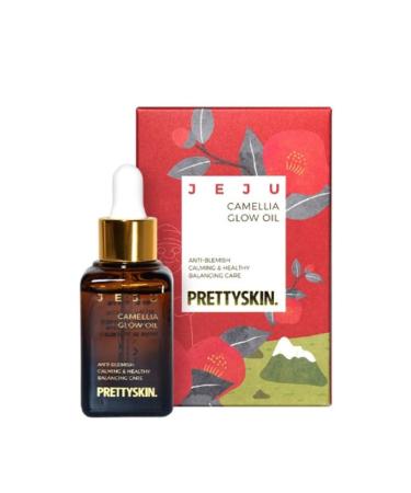 PS.PRETTYSKIN Jeju Camellia Glow Oil for Face 0.84fl.oz.(25ml) Camellia Japonica Seed Oil 15% Non-Sticky Anti-Blemish calming & healthy Balancing Care